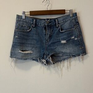 All saints cut off serene Distressed Denim Women Shorts size 28